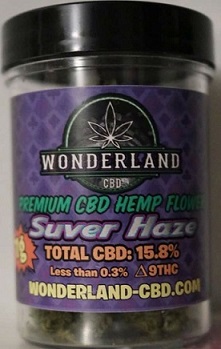 WONDERLAND CBD HEMP FLOWER SUVER HAZE 7GRAMS 