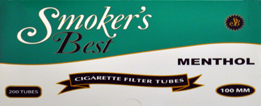 Smokers Best Menthol 100 Tubes 200ct 